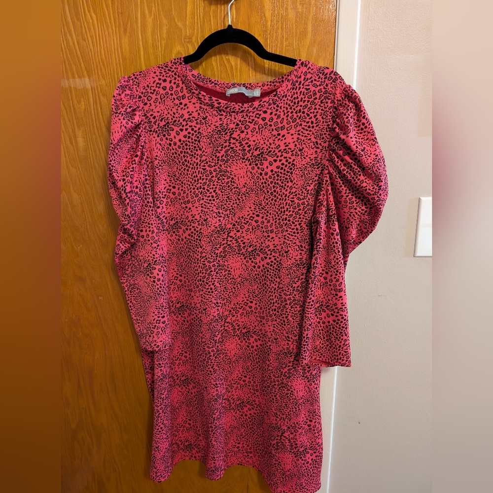 Asos Women's Pink Leopard Print Dress Plus Size 16